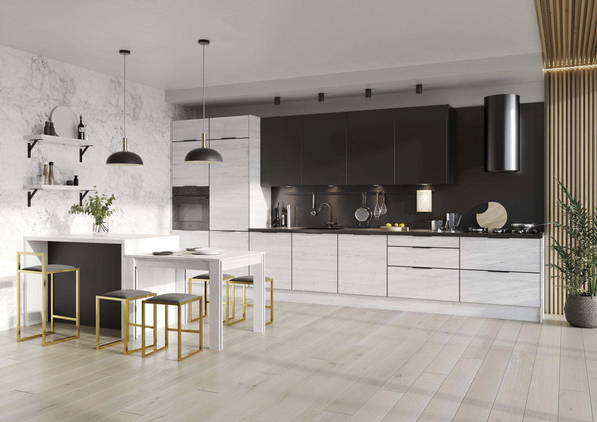 Ciemne kolory robią wrażenie. Kuchnia będzie wyglądała zjawiskowo